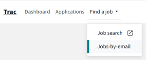 Jobs-by-email navigation menu