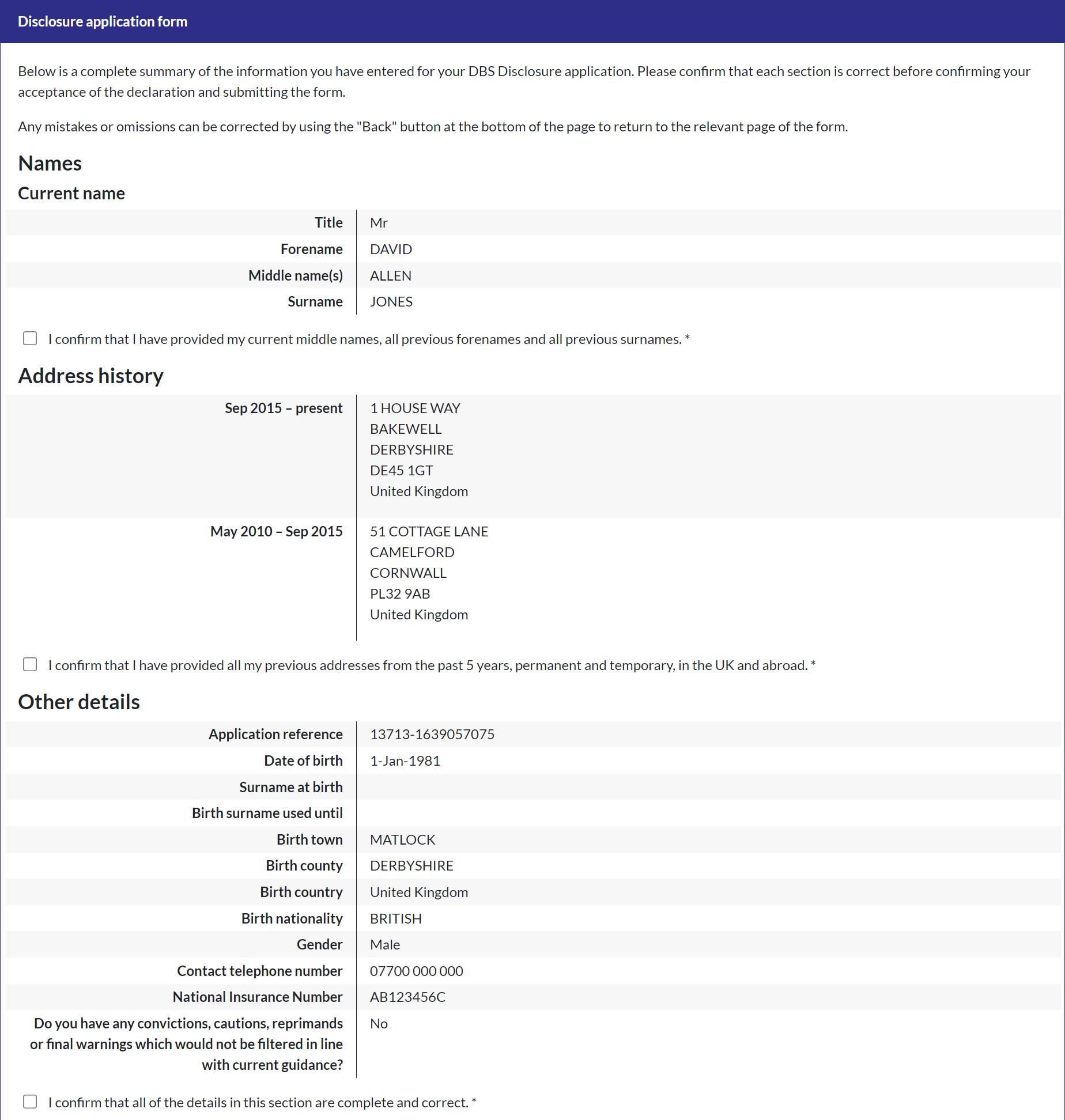 Details summary